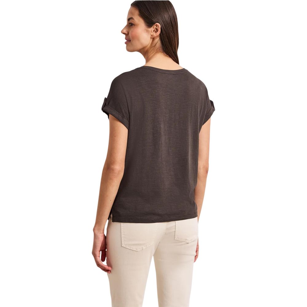 Street One Brown Cotton T-Shirt | Regal Royce