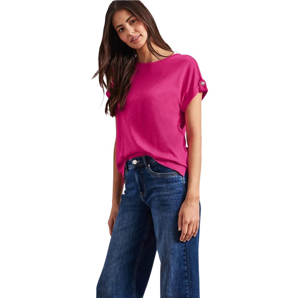 Street One Pink Cotton T-Shirt | Regal Royce