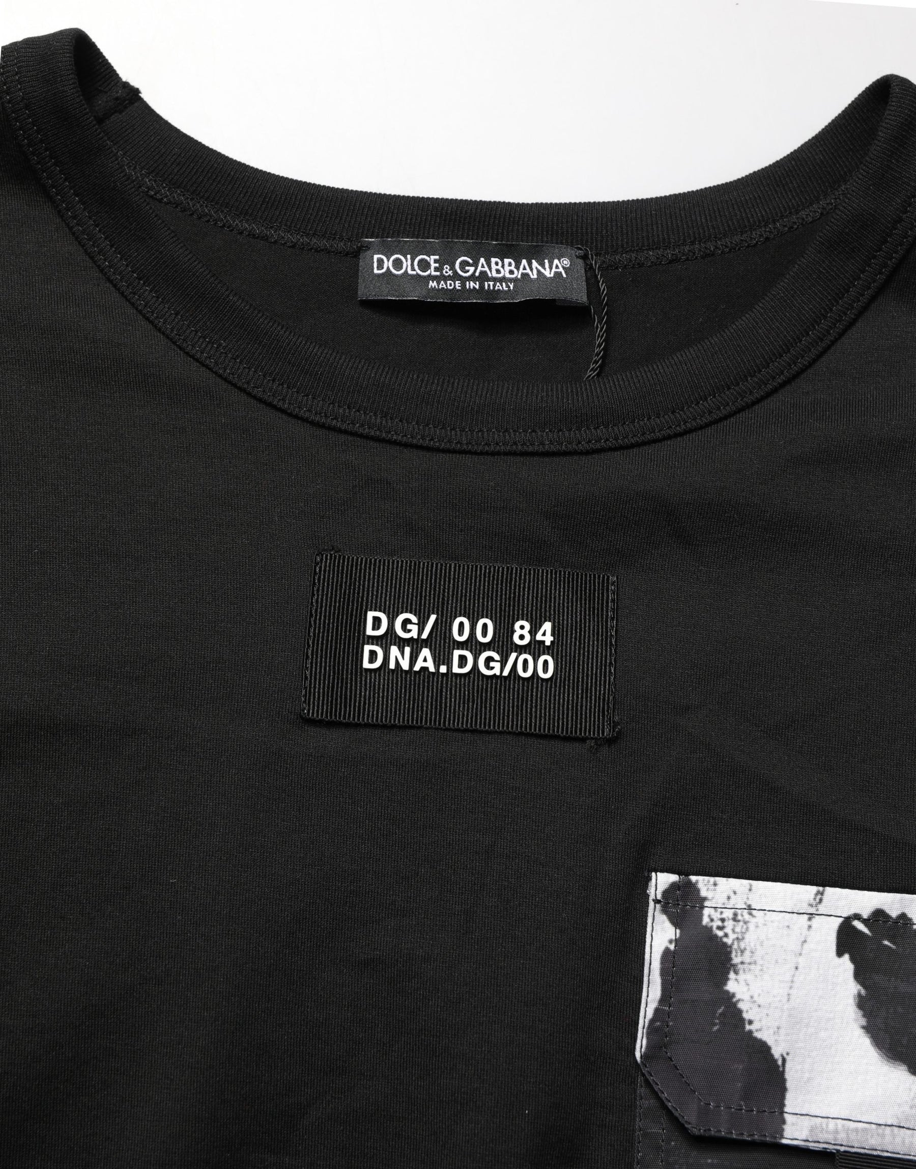 Dolce & Gabbana Black Camouflage Pocket Oversized T-shirt | Regal Royce