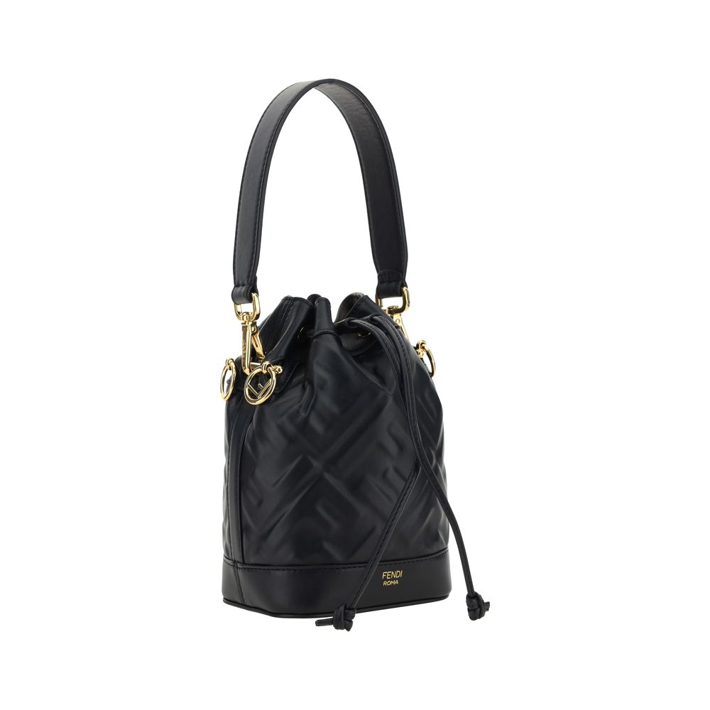 Fendi Black Calf Leather Bos Taurus Backet Bag | Regal Royce