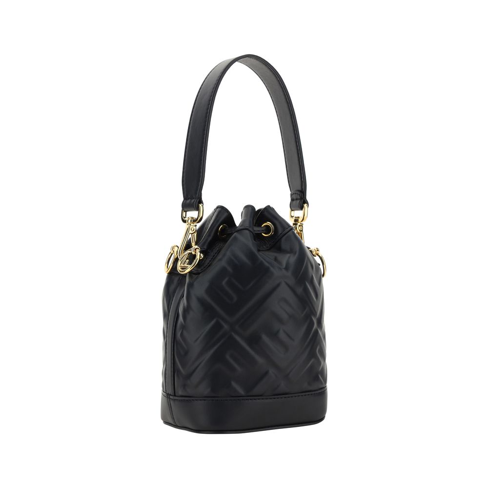 Fendi Black Calf Leather Bos Taurus Backet Bag | Regal Royce