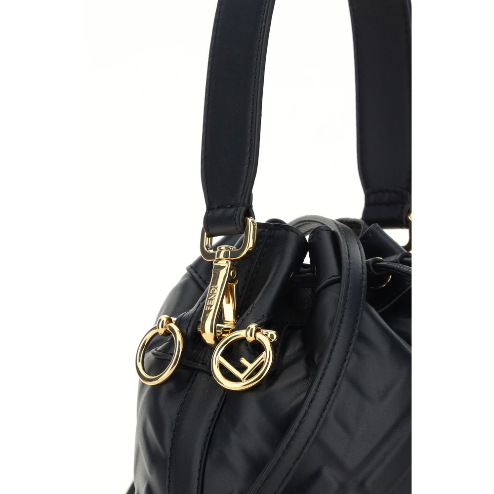 Fendi Black Calf Leather Bos Taurus Backet Bag | Regal Royce