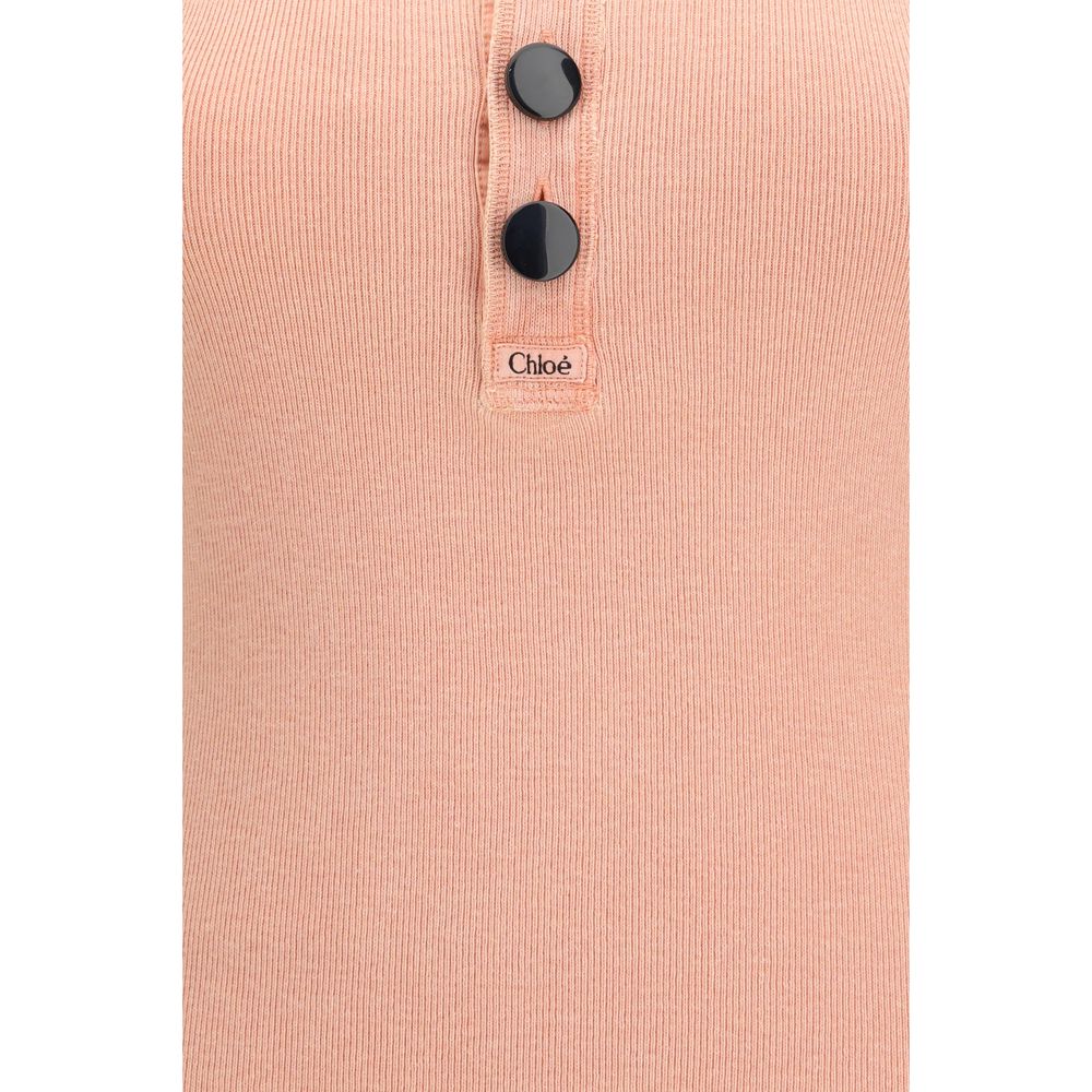 Chloé Multicolor Cotton Sleeveles T-Shirt | Regal Royce