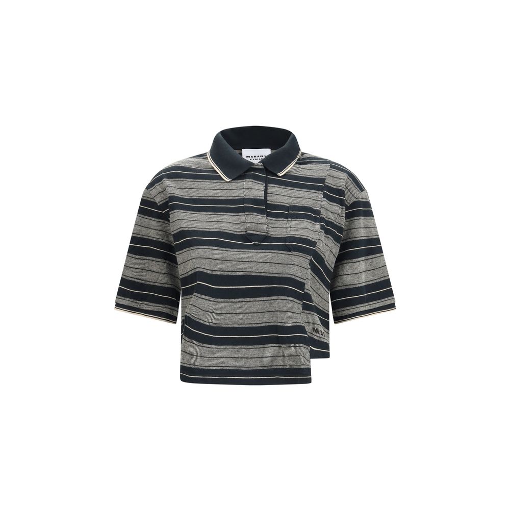Marant Etoile Black Cotton Polo Shirt | Regal Royce
