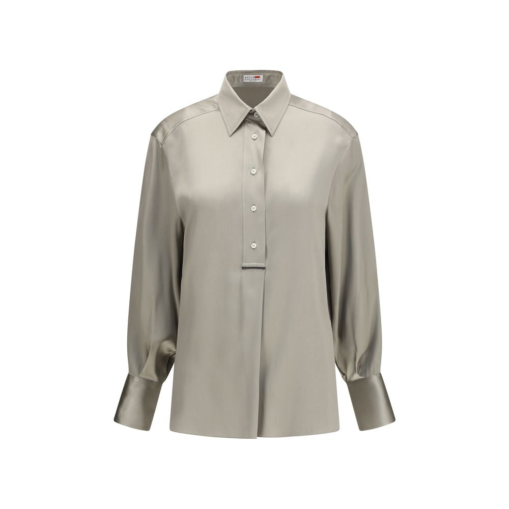 Brunello Cucinelli Bicolor Silk Shirt | Regal Royce