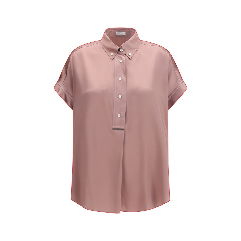 Brunello Cucinelli Multicolor Silk Shortsleeve Shirt | Regal Royce