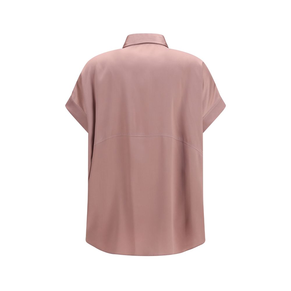 Brunello Cucinelli Multicolor Silk Shortsleeve Shirt | Regal Royce