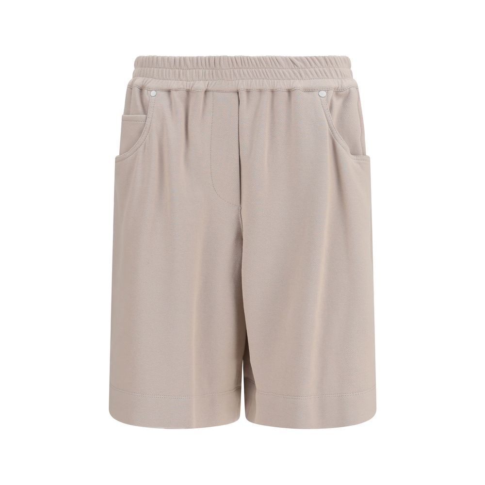 Brunello Cucinelli Beige Cotton Shorts | Regal Royce