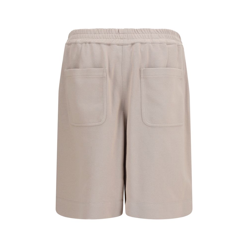 Brunello Cucinelli Beige Cotton Shorts | Regal Royce