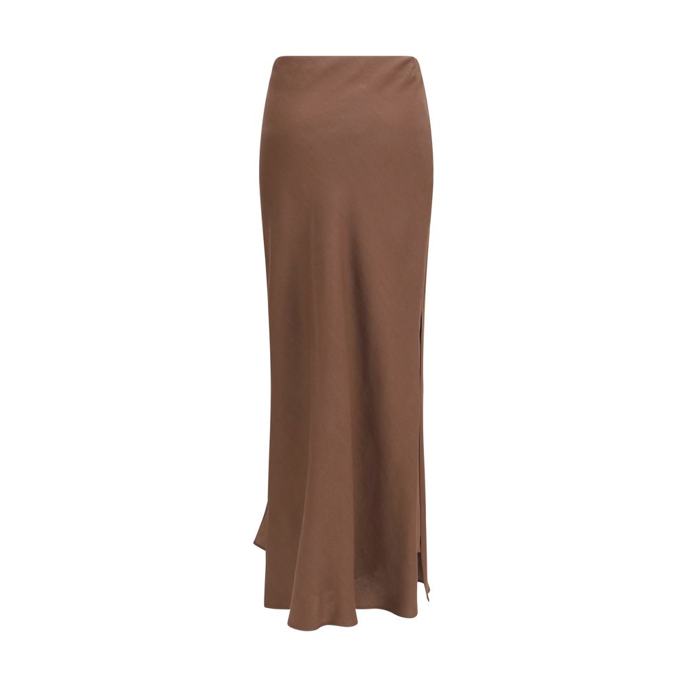 Brunello Cucinelli Brown Viscose Long Skirt | Regal Royce