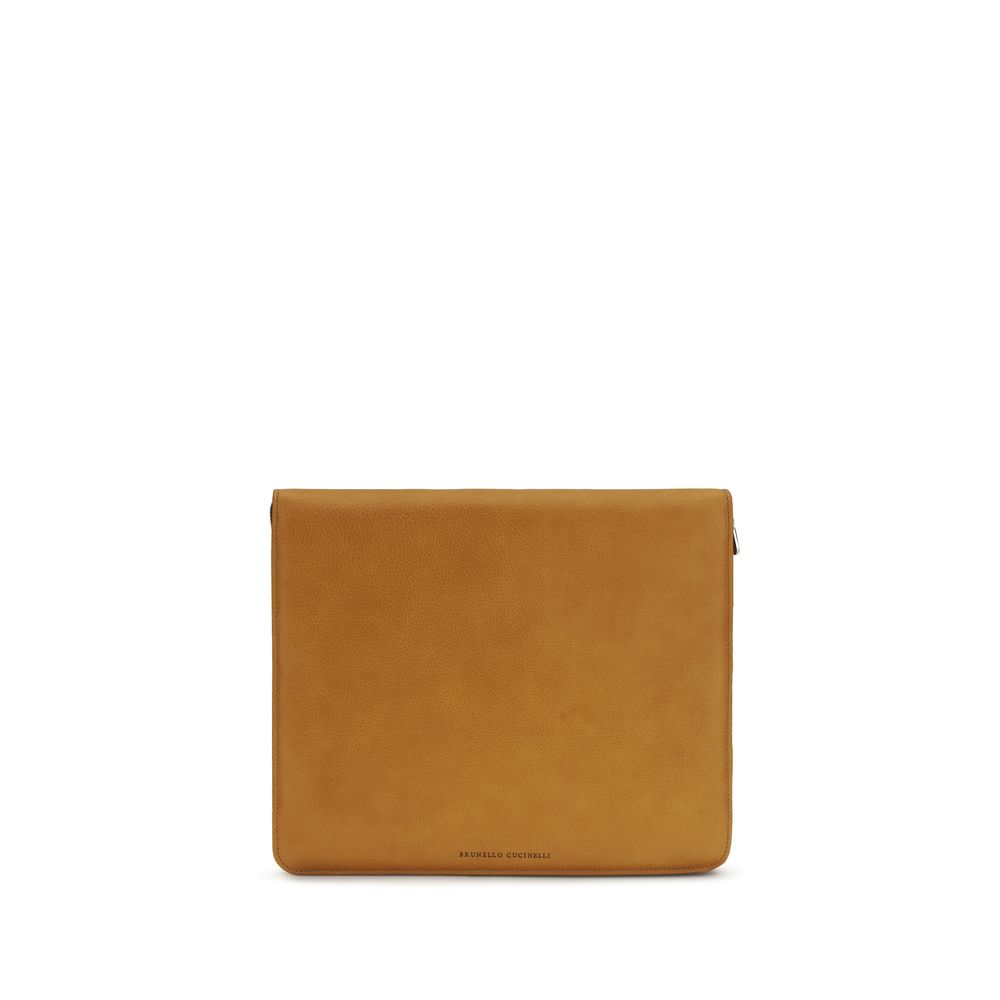 Brunello Cucinelli Brown Calf Leather Bos Taurus Wallet | Regal Royce