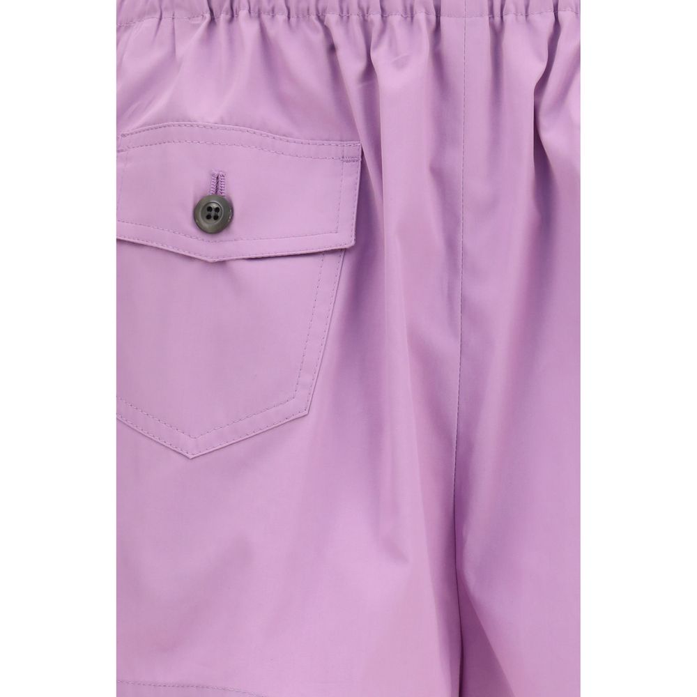 Prada Purple Cotton Bermuda Shorts | Regal Royce