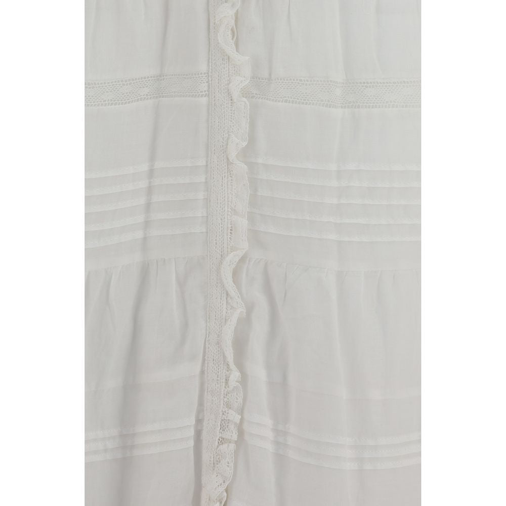 Marant Etoile White Cotton Casual Dress | Regal Royce
