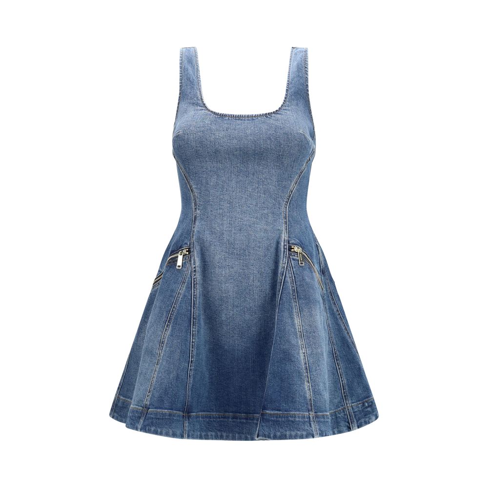 Self-Portrait Blue Cotton Casual Dress | Regal Royce
