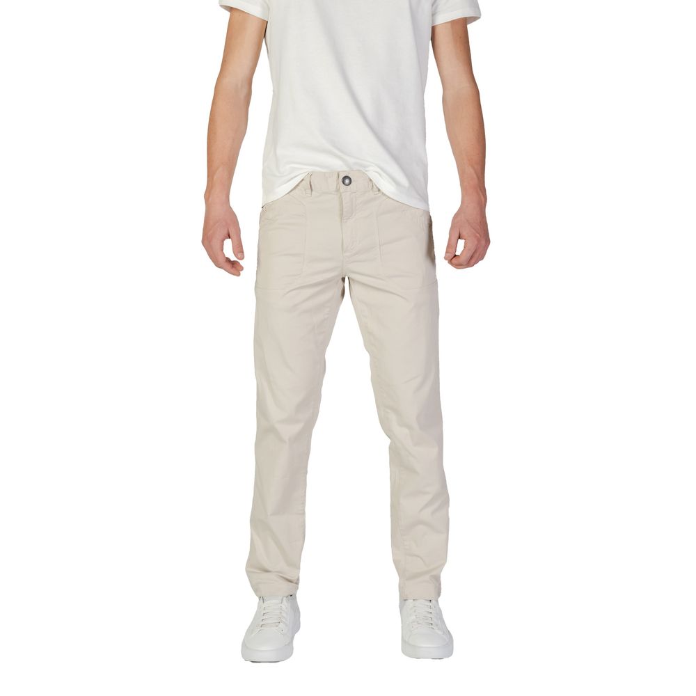 Refrigiwear Beige Cotton Casual Pants | Regal Royce