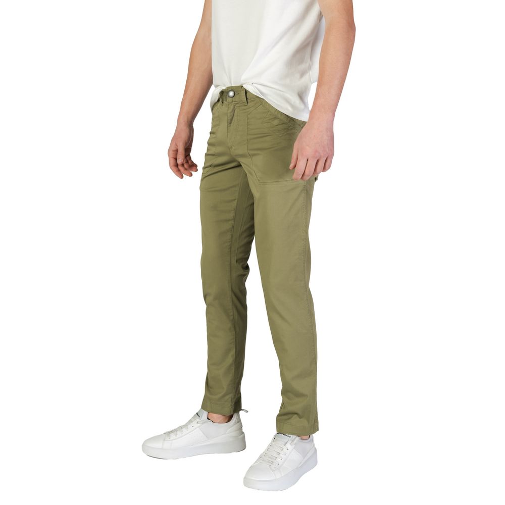 Refrigiwear Green Cotton Casual Pants | Regal Royce