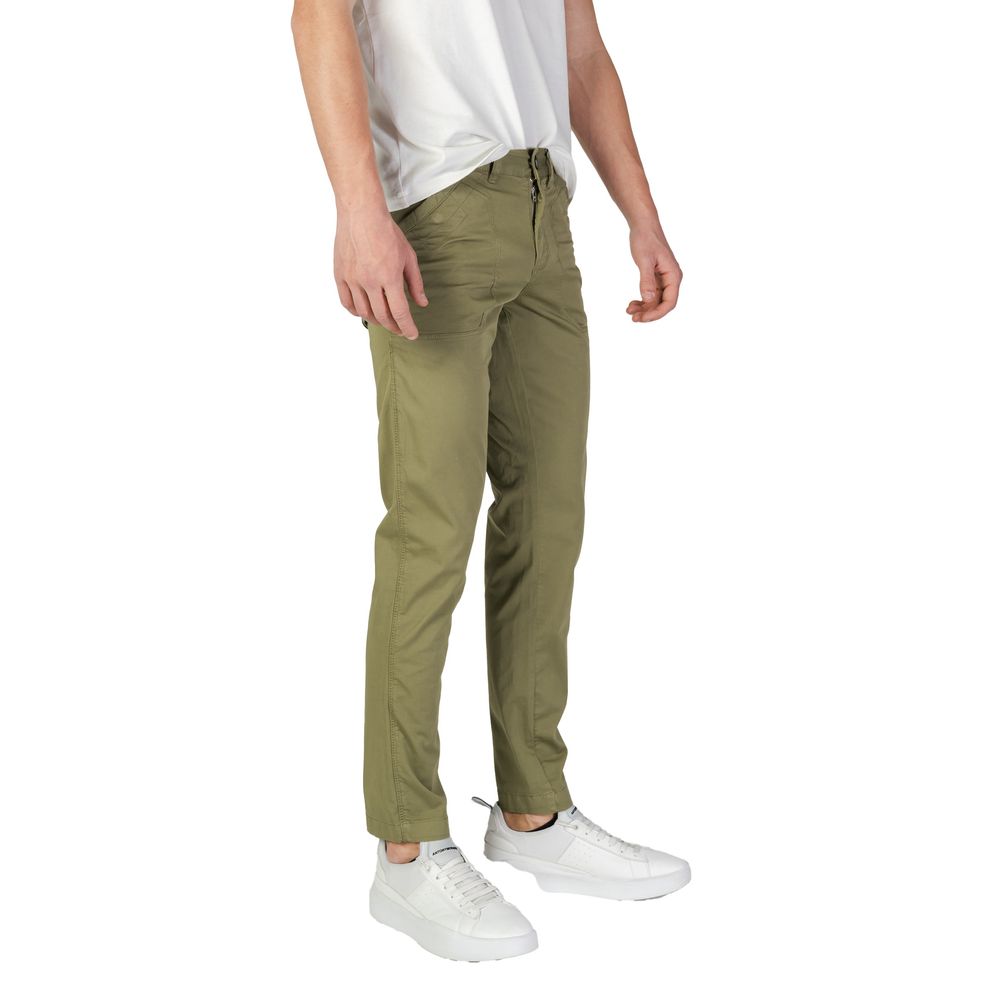 Refrigiwear Green Cotton Casual Pants | Regal Royce