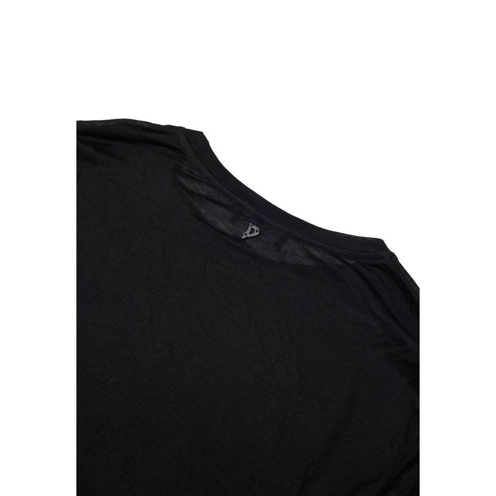 Dondup Black Viscose T-Shirt | Regal Royce