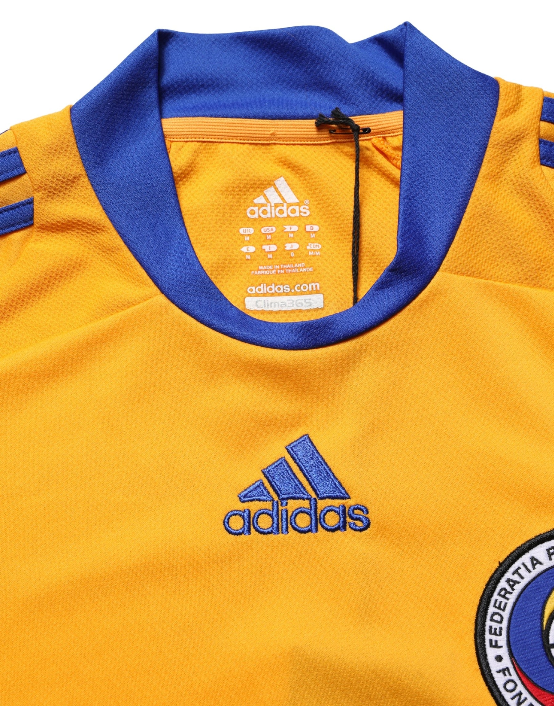 Adidas Yellow Polyester Balenciagoal CrewNeck Jersey T-shirt | Regal Royce