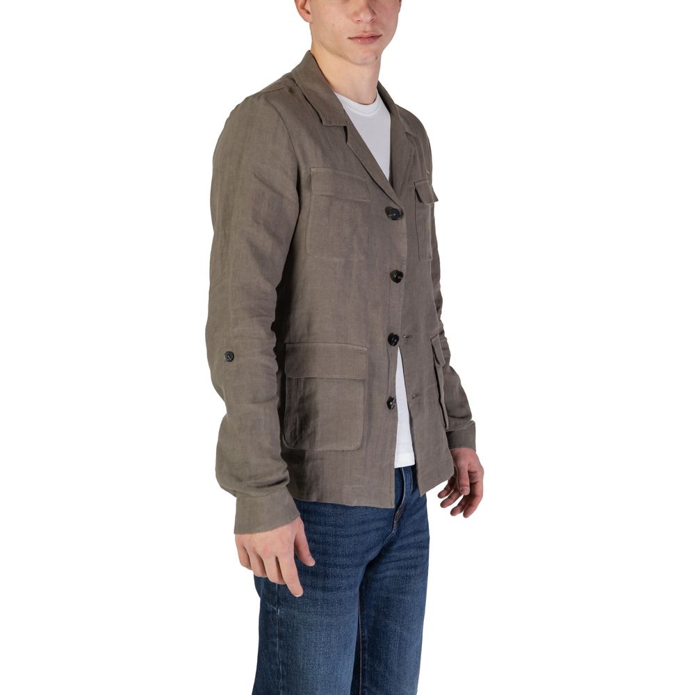 In My Hood Green Linen Blazer | Regal Royce