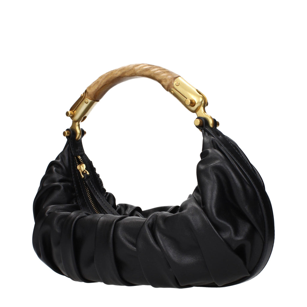 Balmain Black Leather Handbag