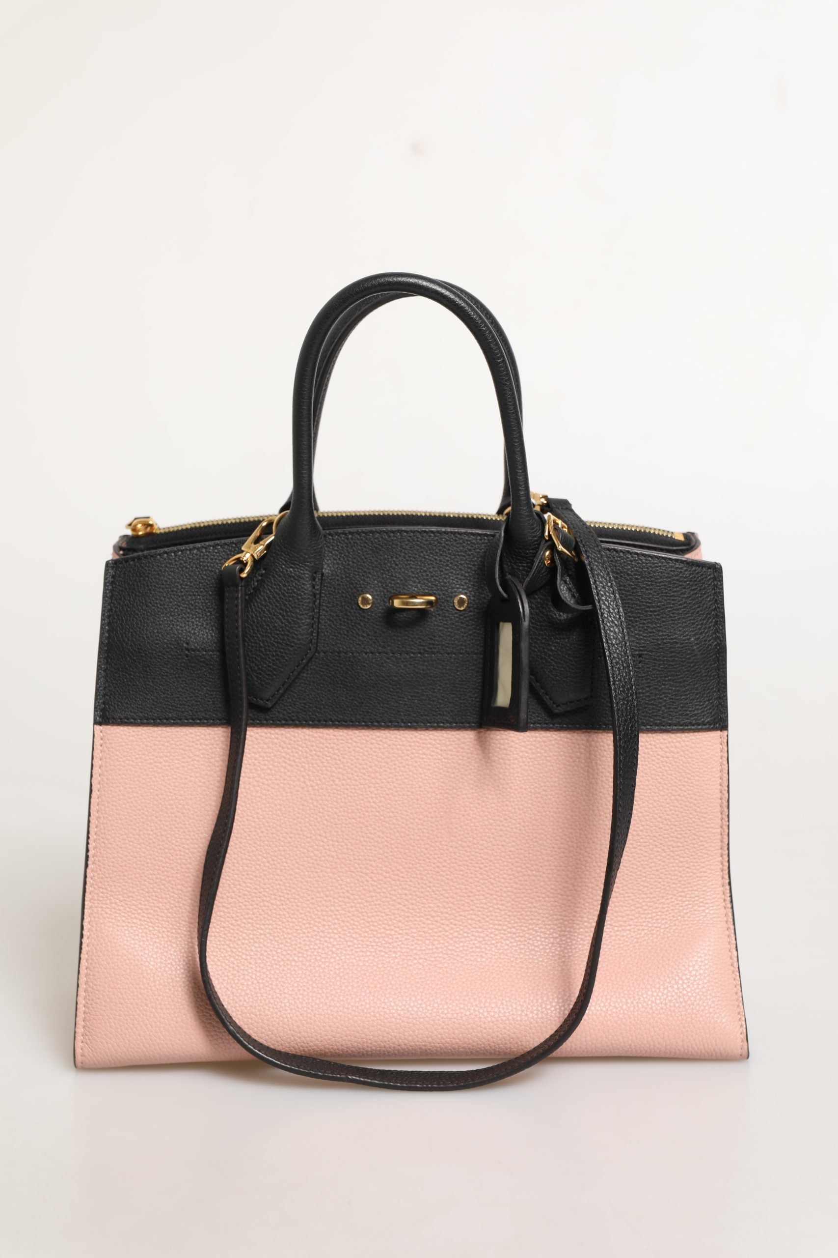 Louis Vuitton Pink and Black Leather City Steamer Leather Handbag | Regal Royce