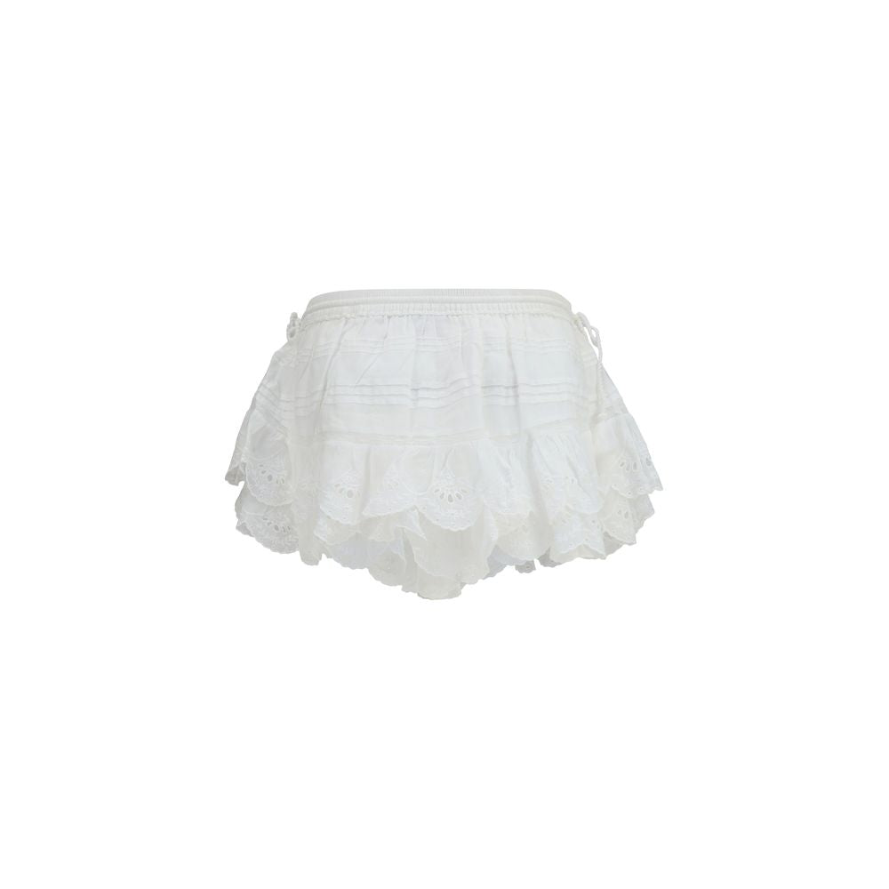 Marant Etoile White Cotton Bermuda Shorts | Regal Royce