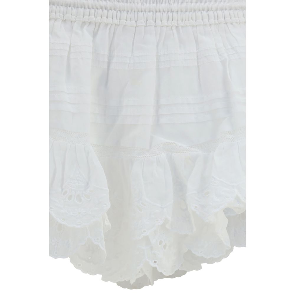 Marant Etoile White Cotton Bermuda Shorts | Regal Royce