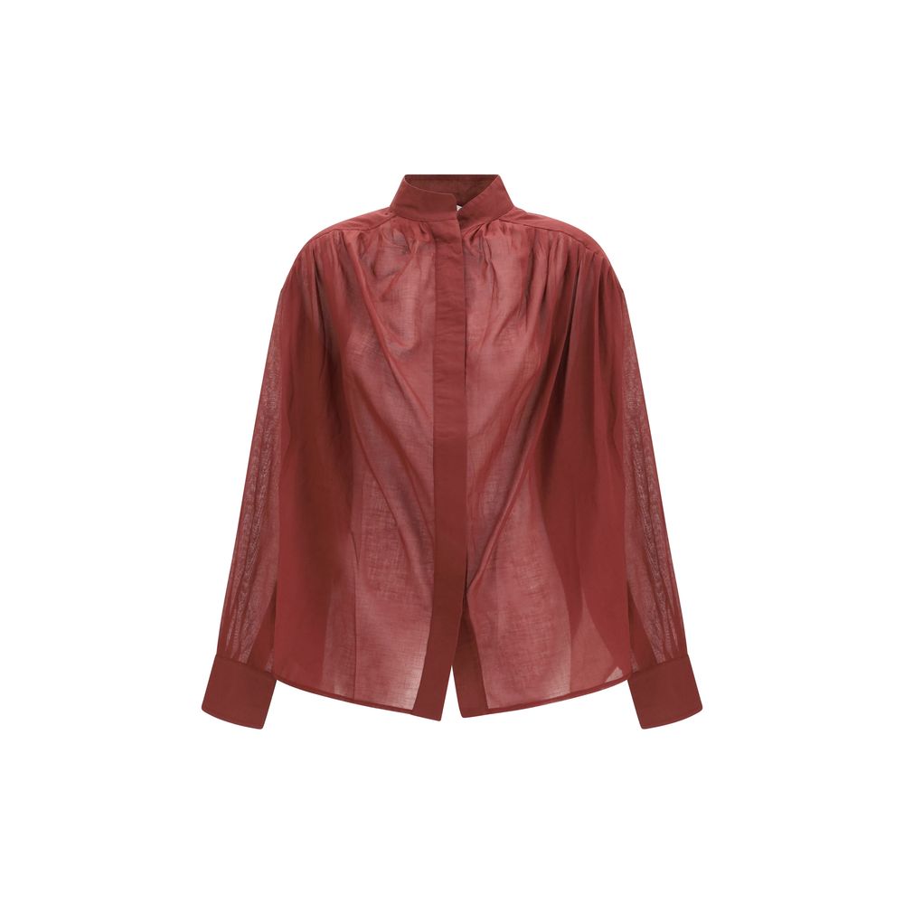 The Andamane Bordeaux Cotton Shirt