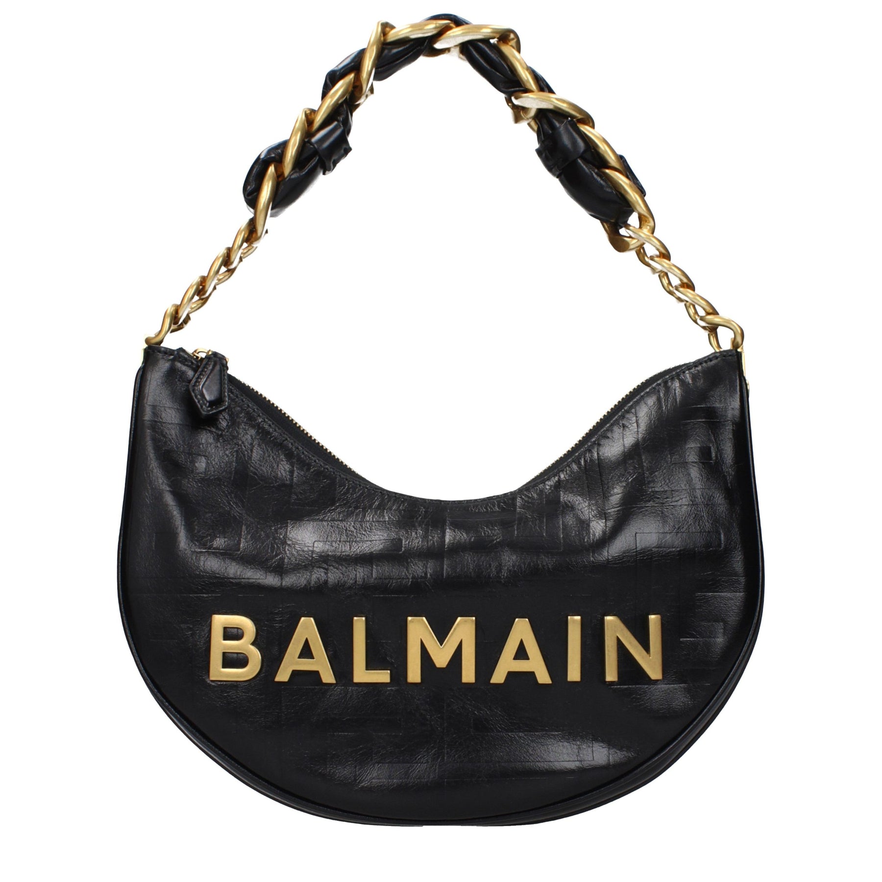 Balmain Black Leather Shoulder Bag | Regal Royce