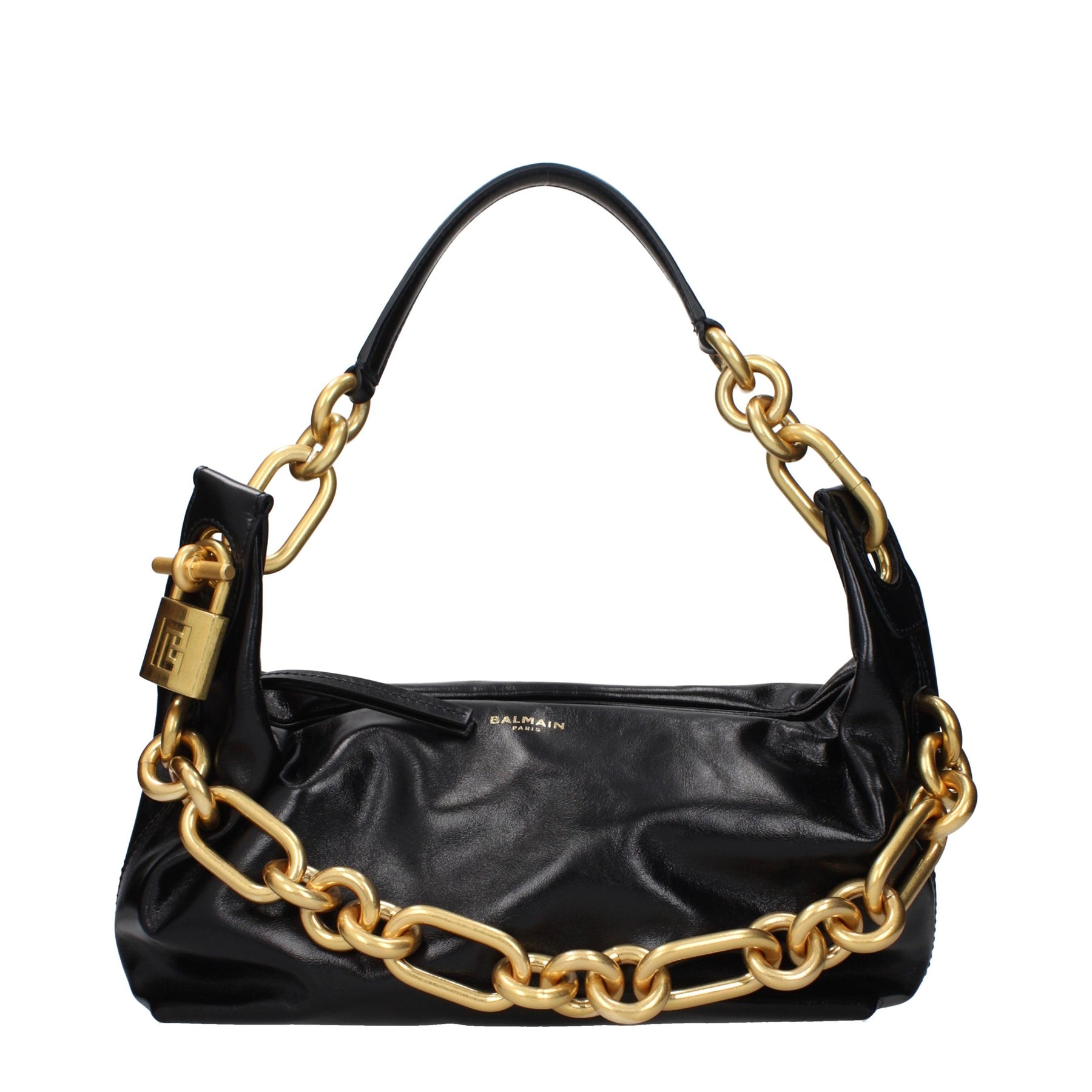 Balmain Black Leather Shoulder Bag | Regal Royce