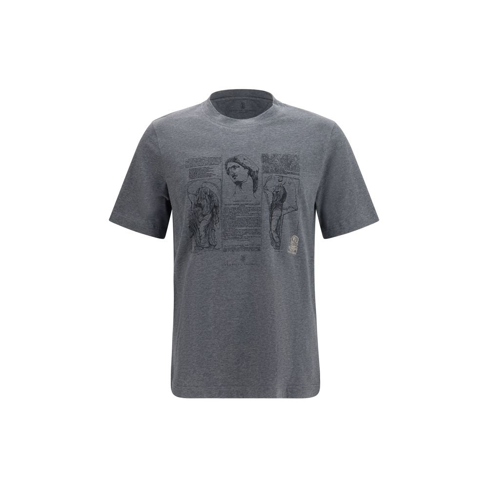 Brunello Cucinelli Blue Cotton T-Shirt | Regal Royce