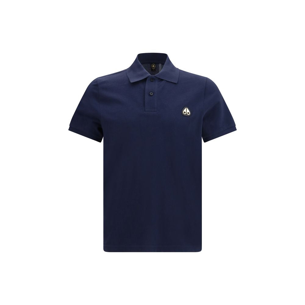Moose Knuckles Blue Cotton Polo Shirt | Regal Royce