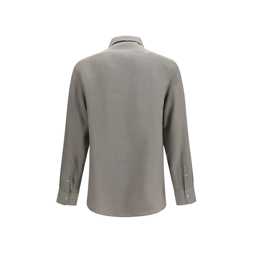Brunello Cucinelli Bicolor Linen Dress Shirt | Regal Royce