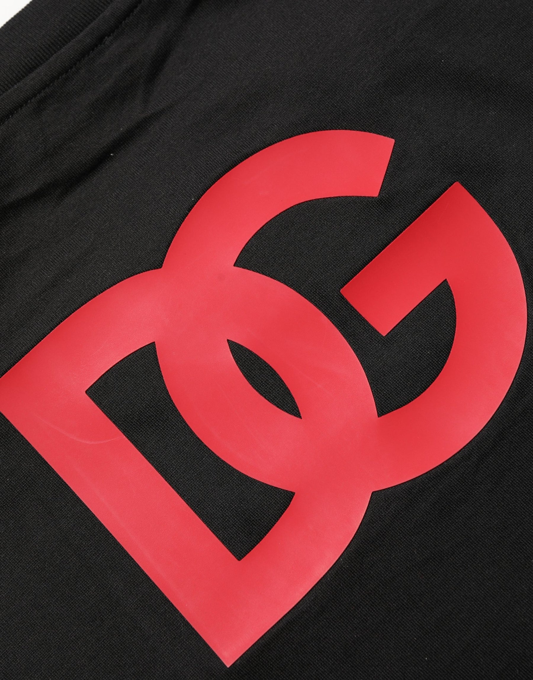 Dolce & Gabbana Black Cotton Jersey Logo Patch Crew Neck T-shirt | Regal Royce