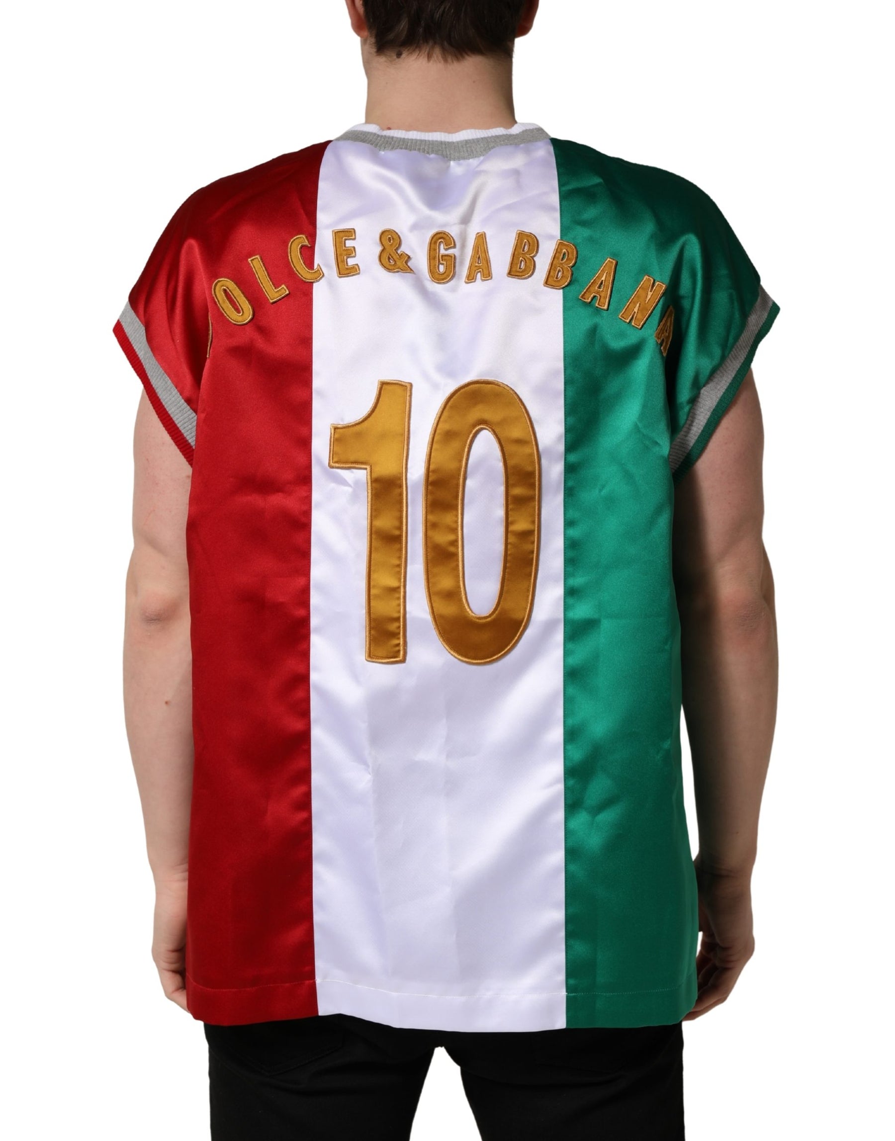 Dolce & Gabbana Multicolor Italian DG Logo Crew Neck T-shirt | Regal Royce