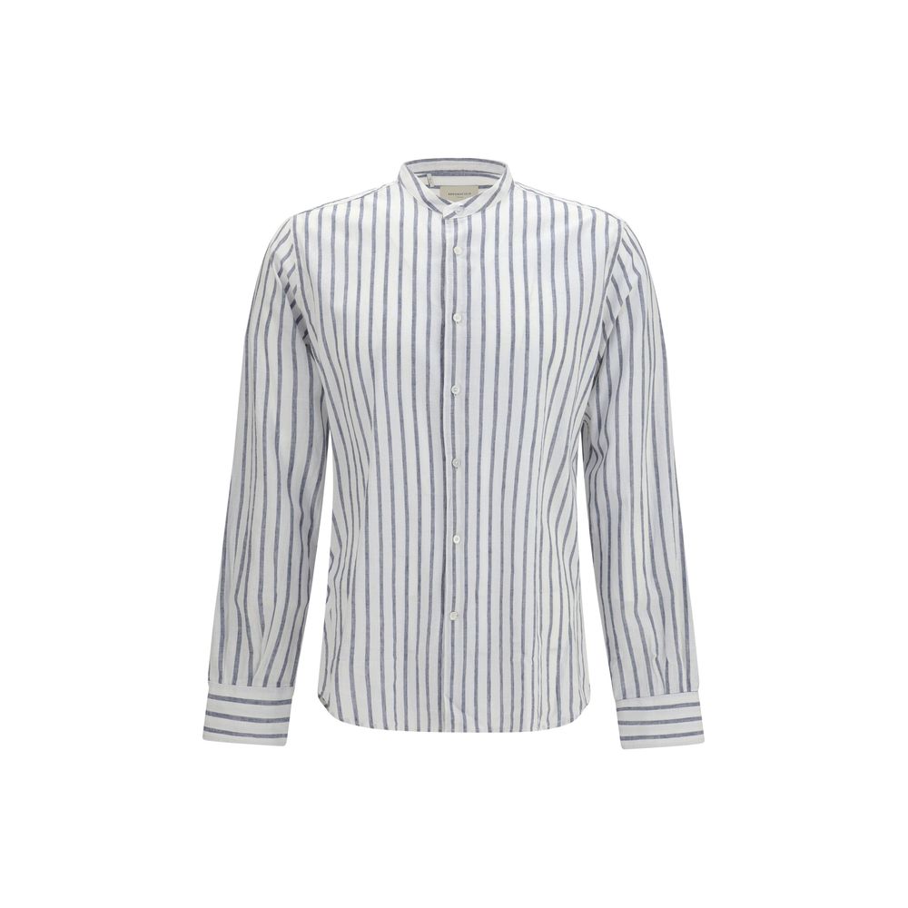 Brooksfield Blue Cotton Pattern Shirt | Regal Royce