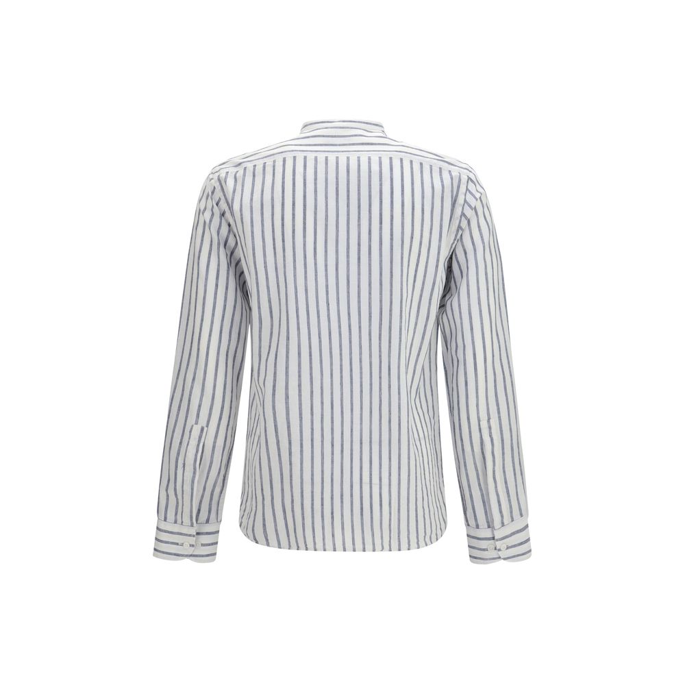 Brooksfield Blue Cotton Pattern Shirt | Regal Royce