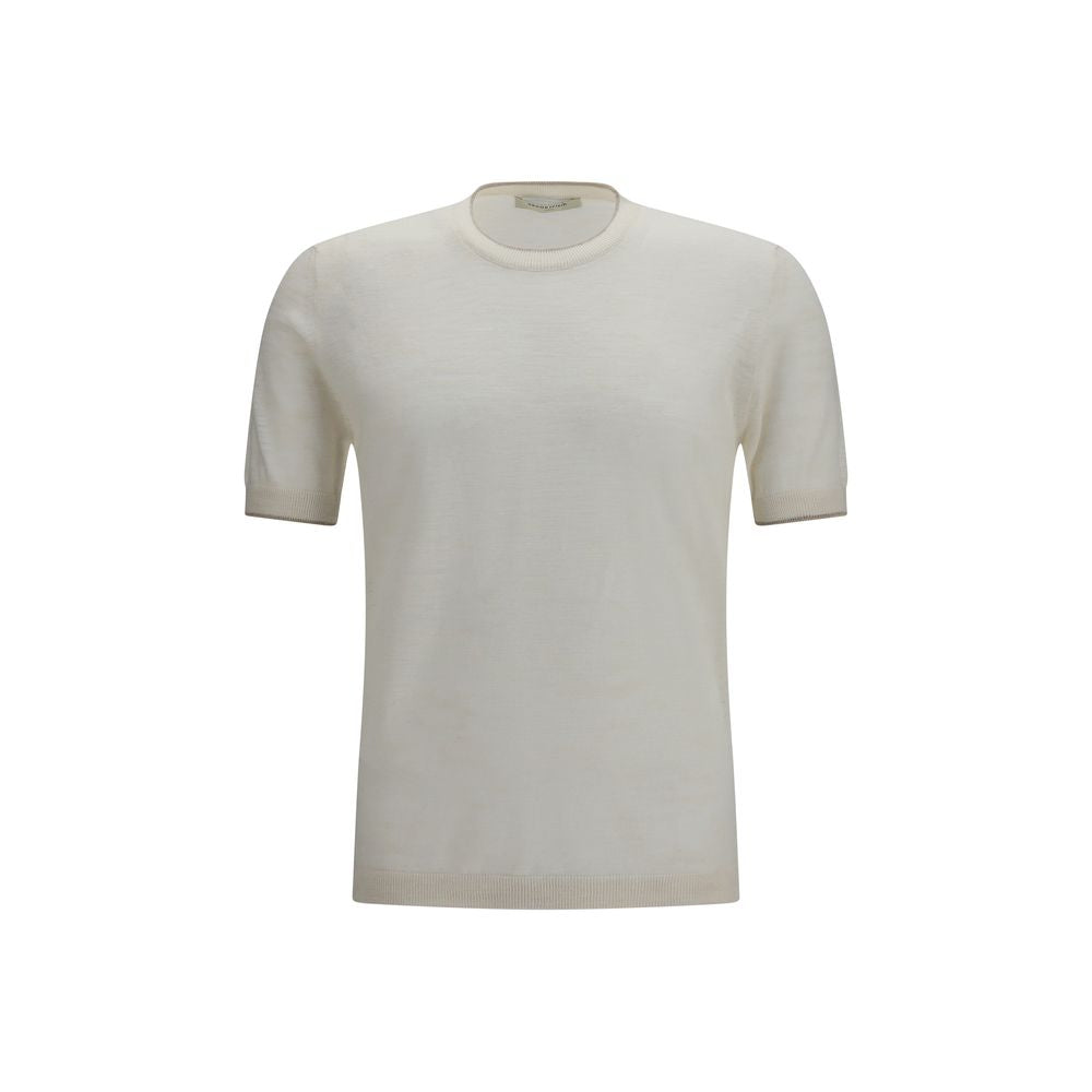 Brooksfield White Linen Shortsleeve Shirt | Regal Royce