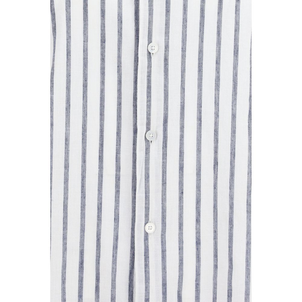 Brooksfield Blue Cotton Pattern Shirt | Regal Royce