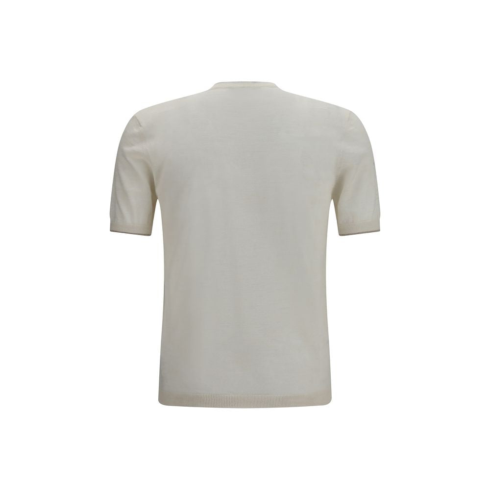 Brooksfield White Linen Shortsleeve Shirt | Regal Royce
