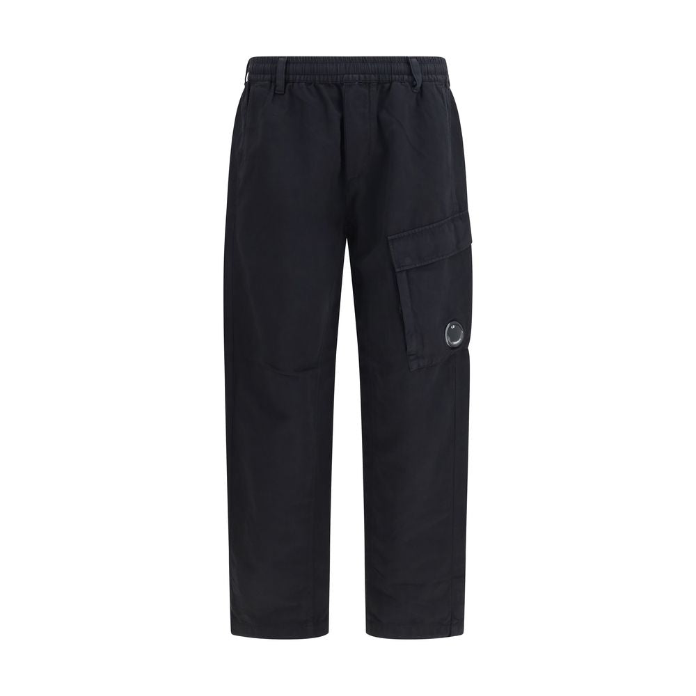 C.P. Company Black Cotton Cargo Pants | Regal Royce