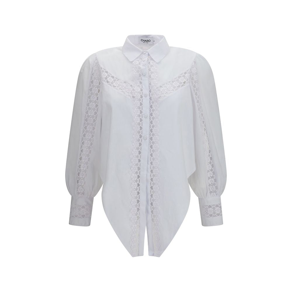 Charo Ruiz White Cotton Blouse | Regal Royce