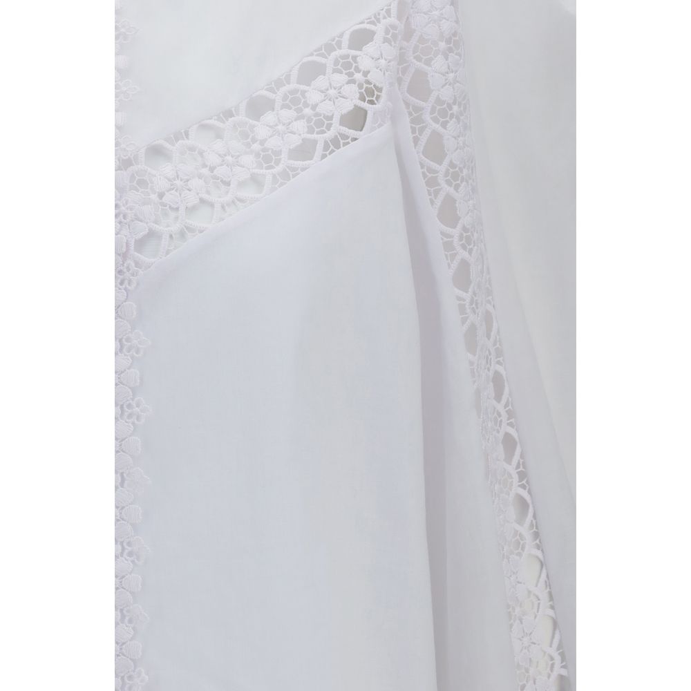 Charo Ruiz White Cotton Blouse | Regal Royce