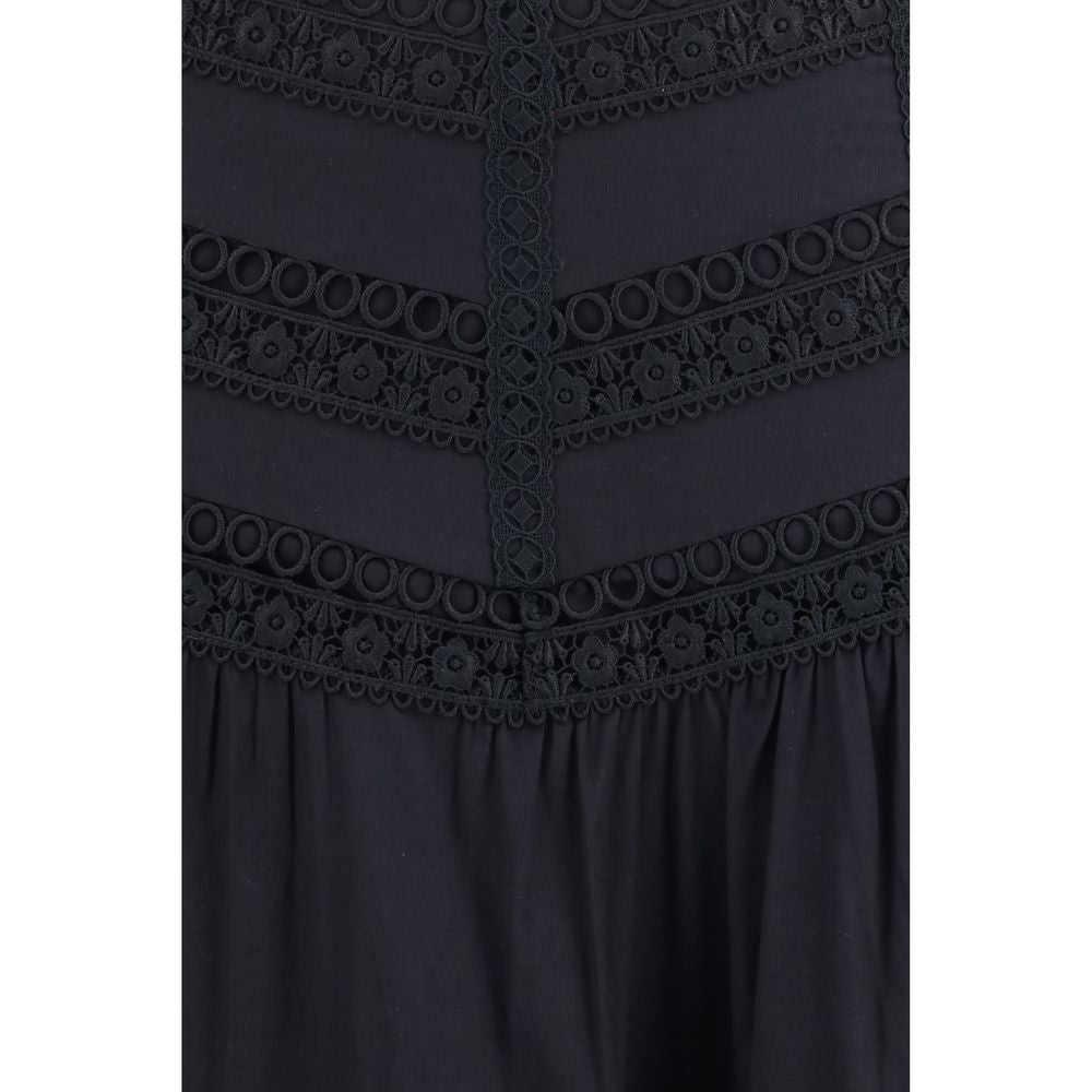 Charo Ruiz Black Cotton Long Skirt | Regal Royce