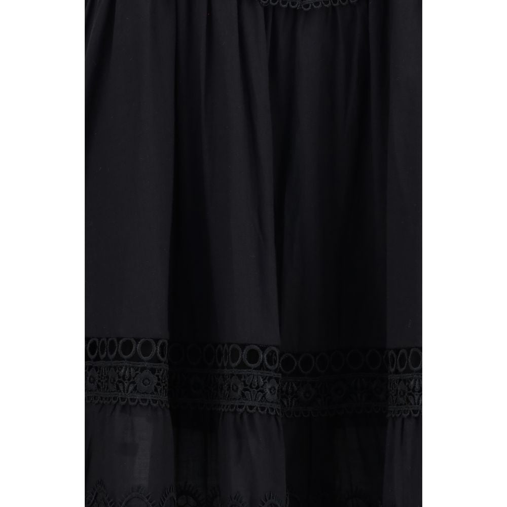 Charo Ruiz Black Cotton Casual Dress | Regal Royce
