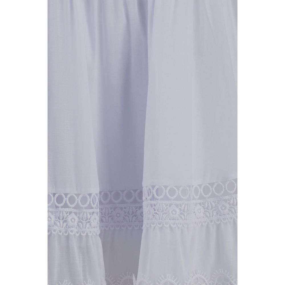 Charo Ruiz White Cotton Casual Dress | Regal Royce
