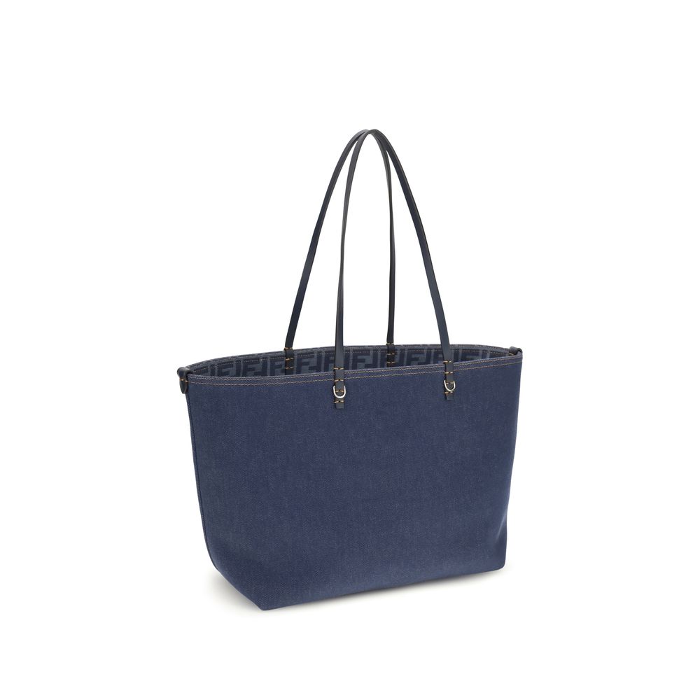 Fendi Blue Cotton Shoulder Bag | Regal Royce