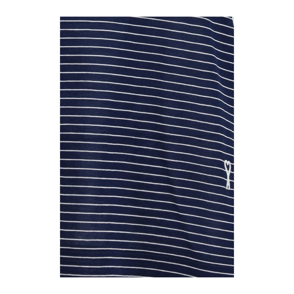 Ami Paris Blue Cotton Tank Tops | Regal Royce