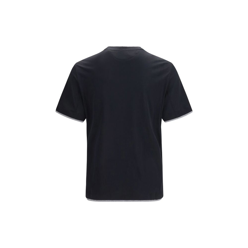 Brunello Cucinelli Black Silk T-Shirt | Regal Royce